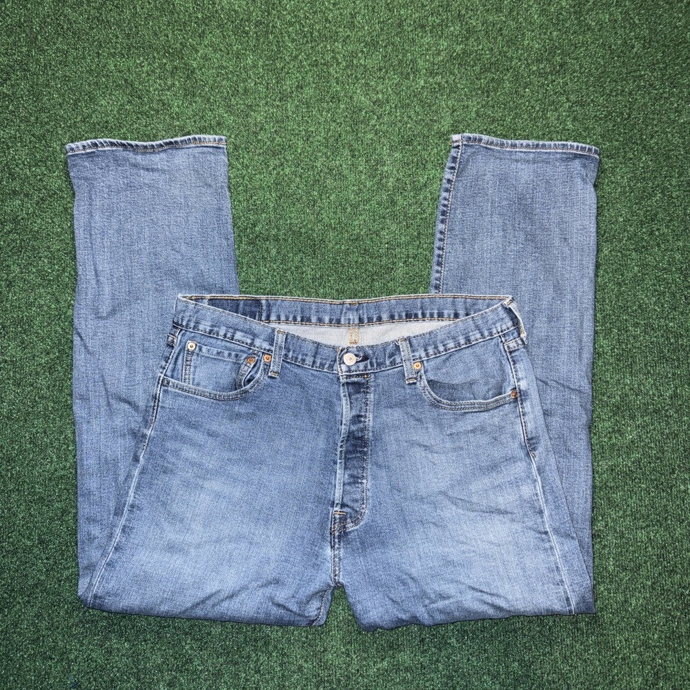 Men's‎ 501 Levi's Blue Jeans Button Fly Zip  Straight Leg Size 36x30 X5